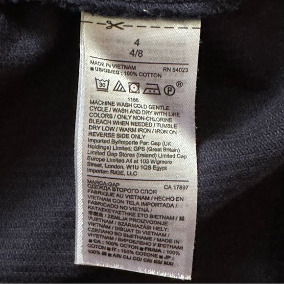 Gap Skirt Navy Blue Corduroy Front Zip Pockets Pencil Mini Skirt Size 4 - Picture 9 of 10